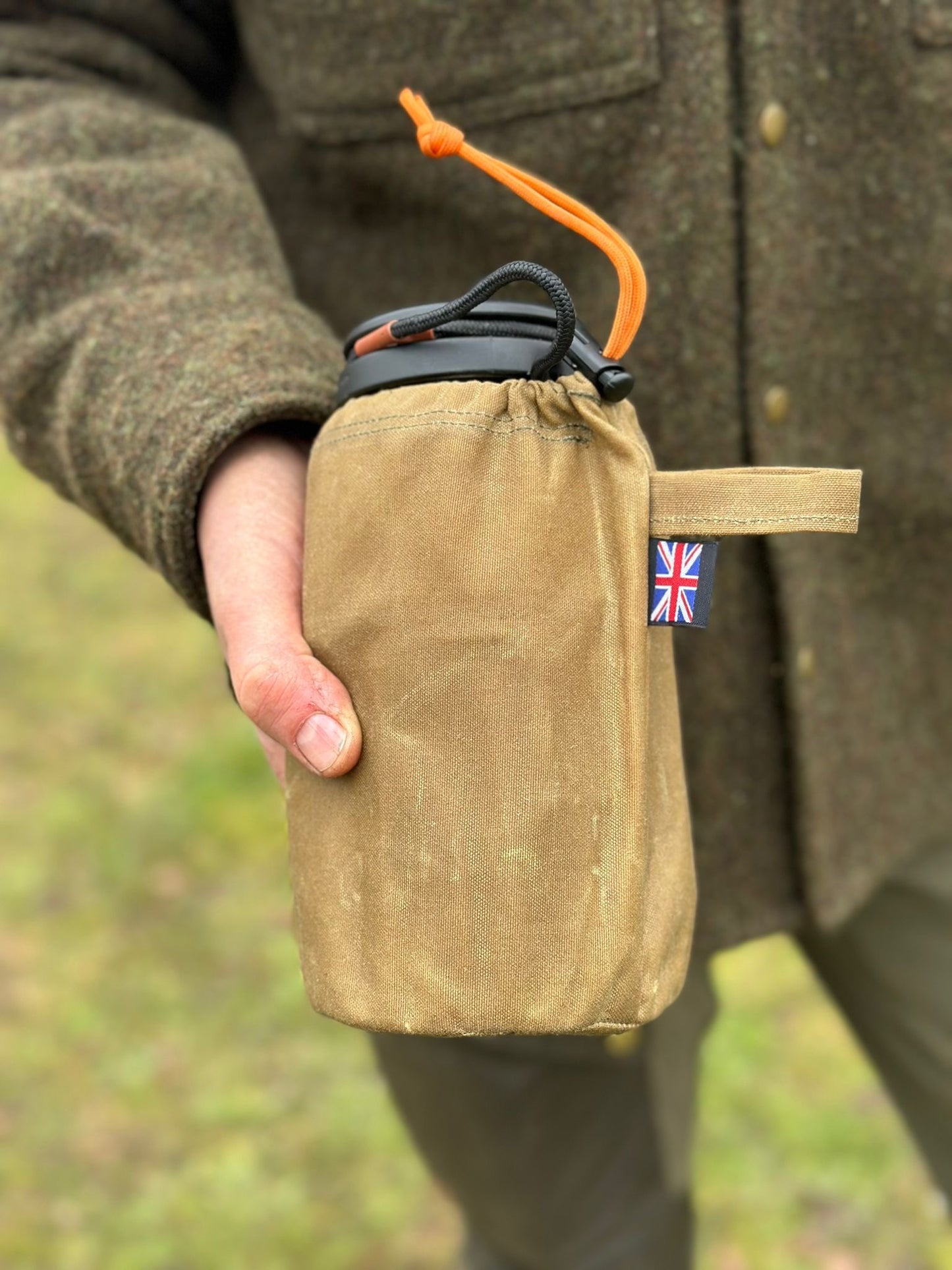 1 ltr Litre Nalgene Water Bottle Bag, Waxed Canvas