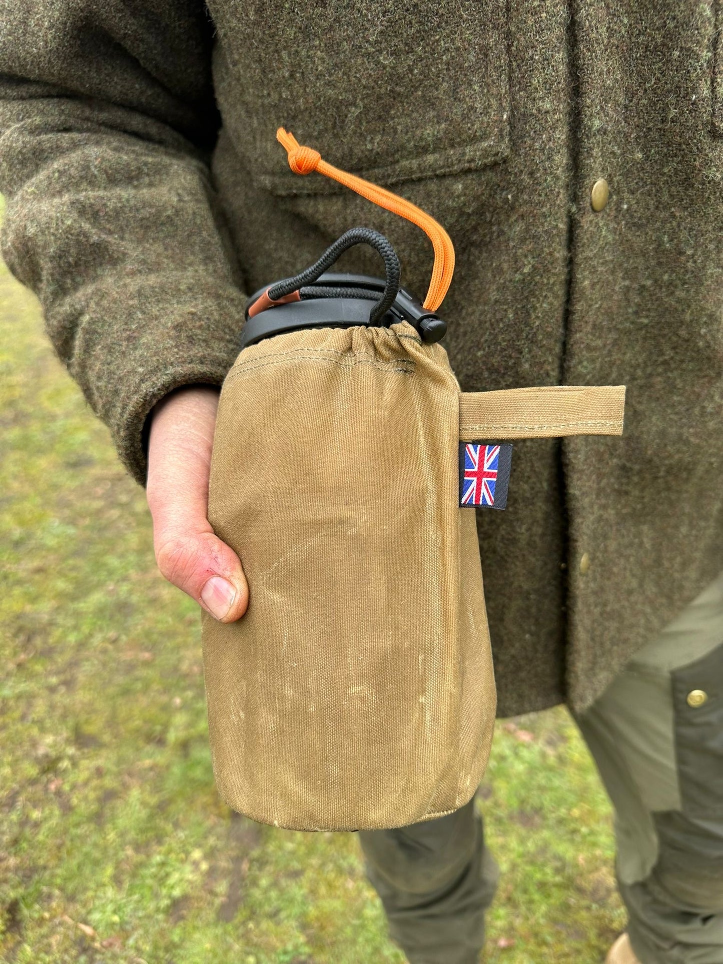 1 ltr Litre Nalgene Water Bottle Bag, Waxed Canvas