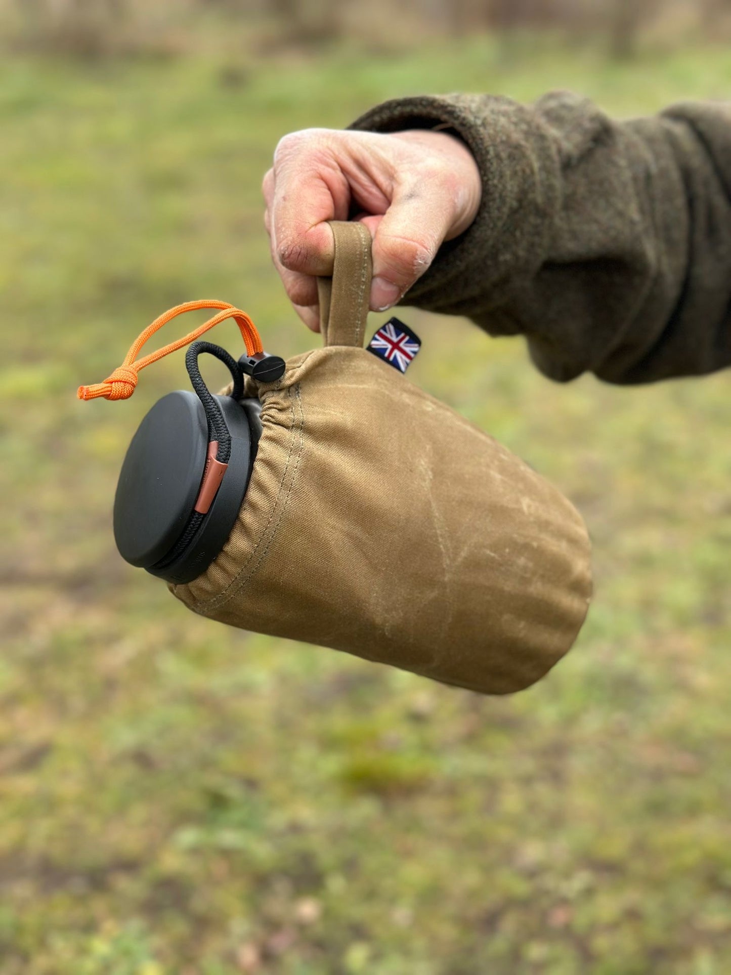 1 ltr Litre Nalgene Water Bottle Bag, Waxed Canvas