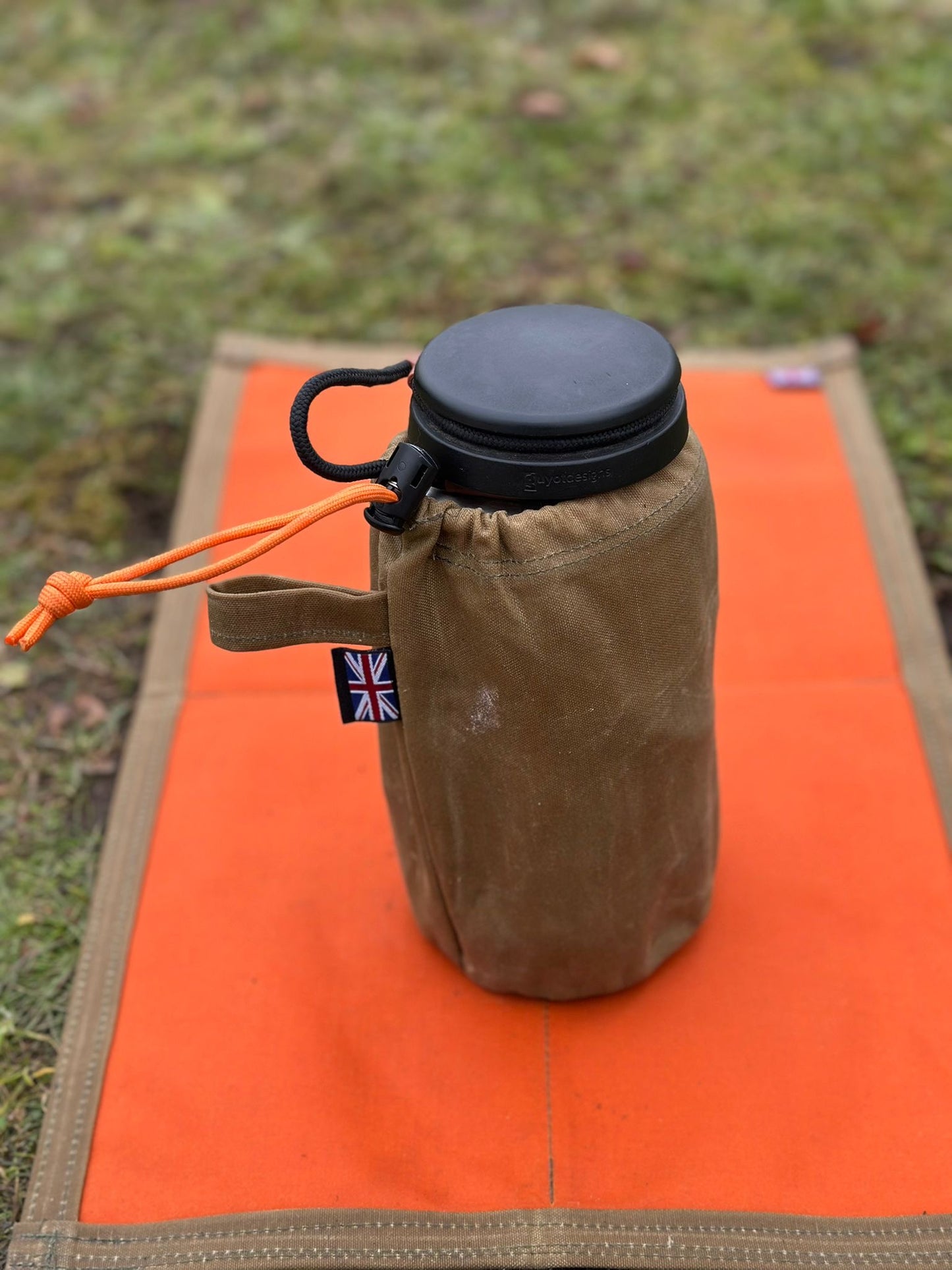1 ltr Litre Nalgene Water Bottle Bag, Waxed Canvas