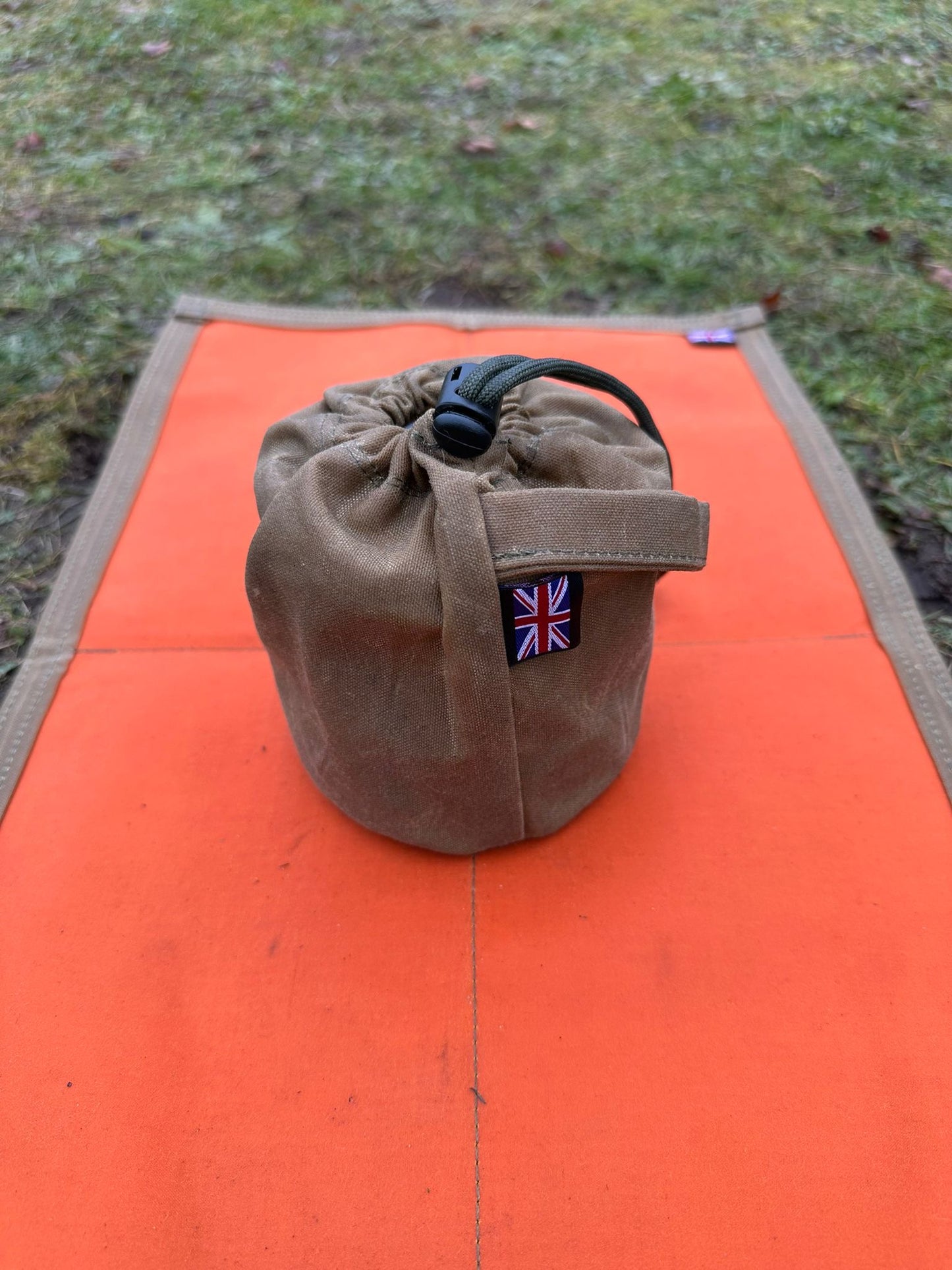 Cup And Lid Pouch Waxed Canvas