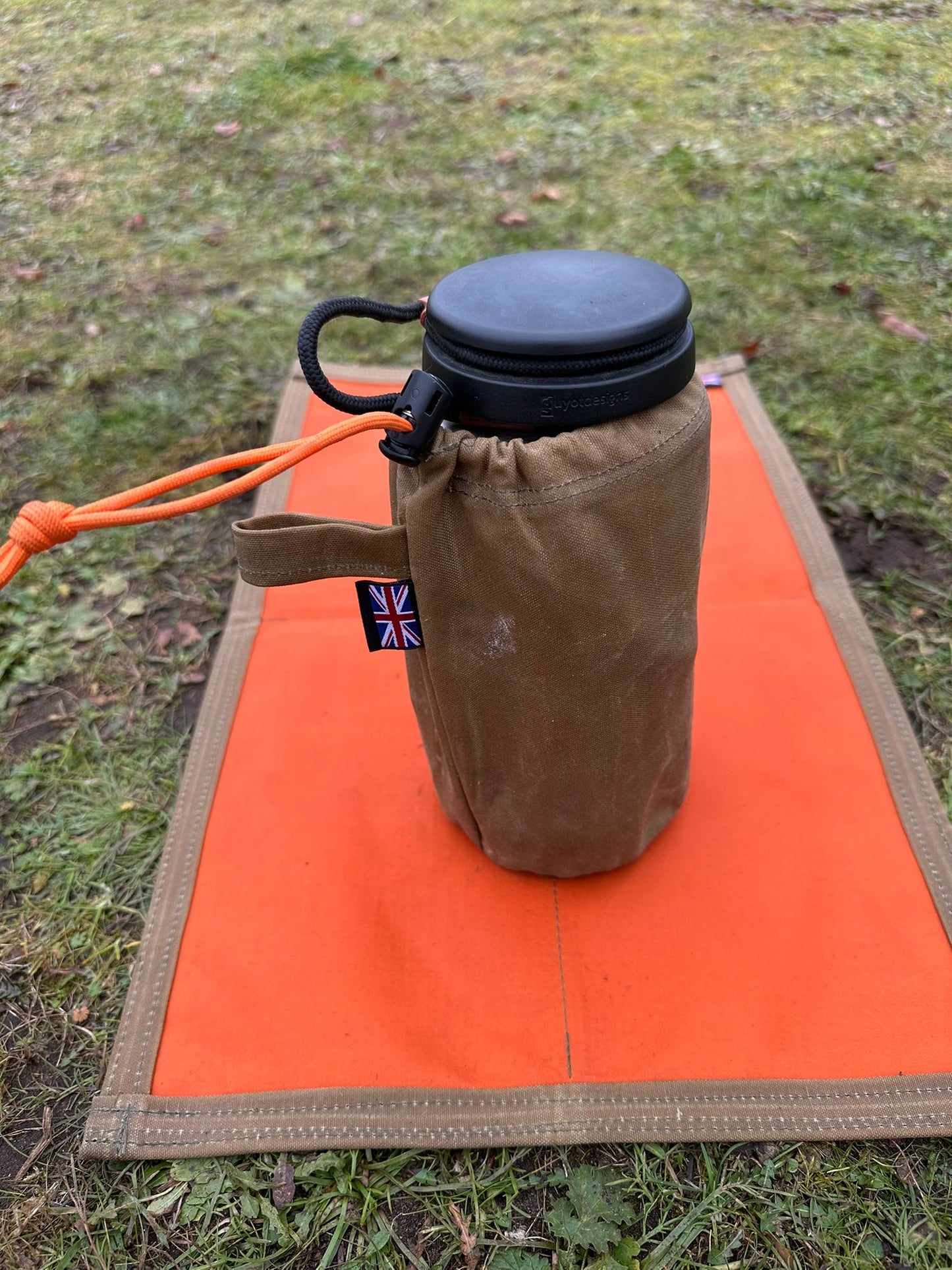 1 ltr Litre Nalgene Water Bottle Bag, Waxed Canvas