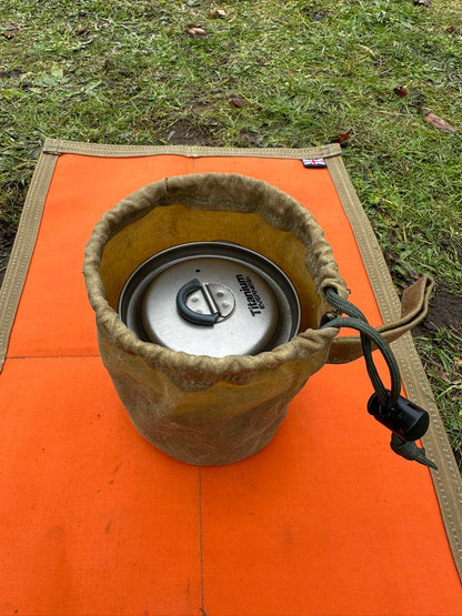 Cup And Lid Pouch Waxed Canvas