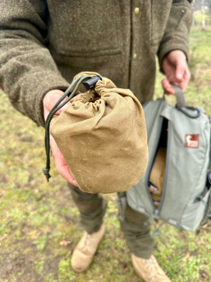 Cup And Lid Pouch Waxed Canvas