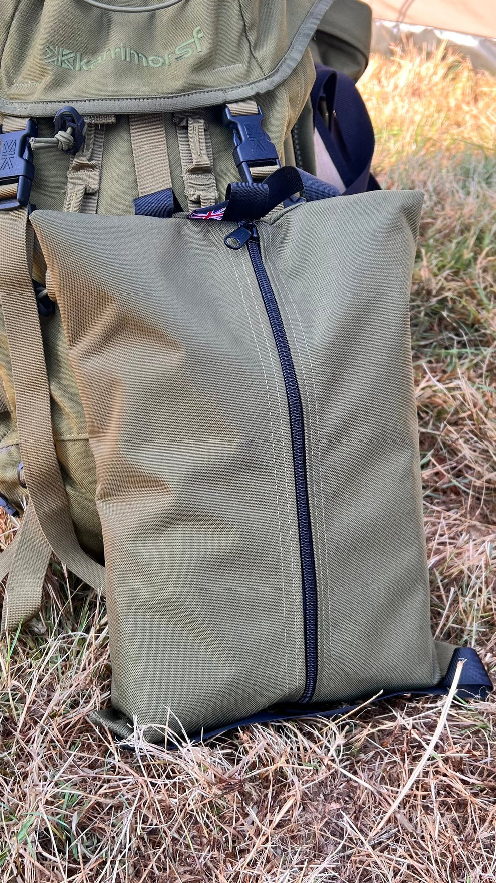 Large Flat Pouch with Carry Handles | David Friars