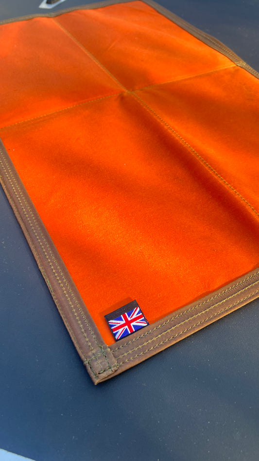 Wax Canvas Ground Mat / Sit Mat Orange