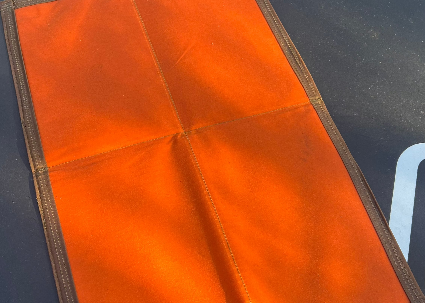 Wax Canvas Ground Mat / Sit Mat Orange