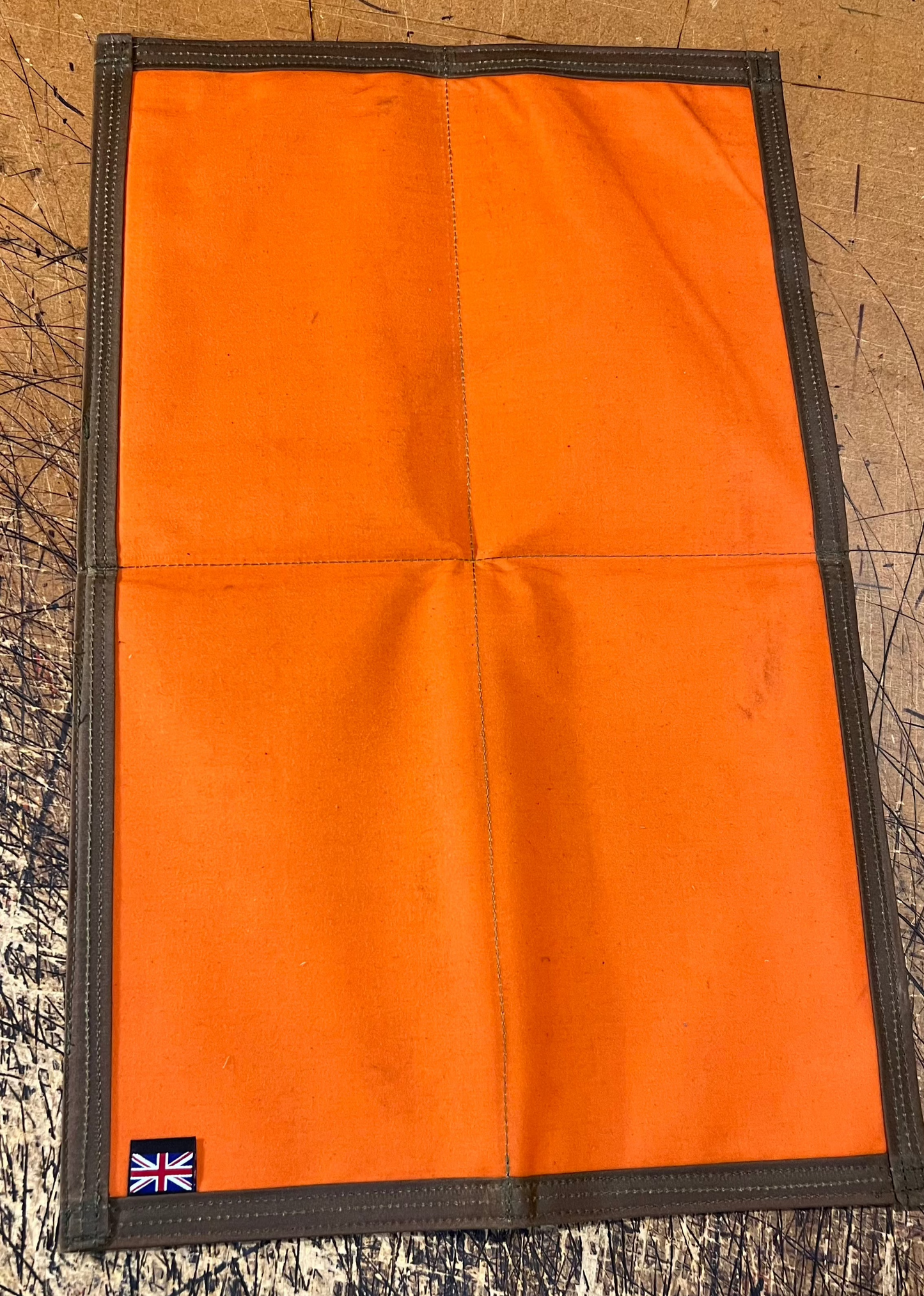 Wax Canvas Ground Mat / Sit Mat Orange