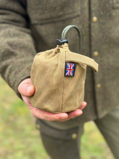 Cup And Lid Pouch Waxed Canvas