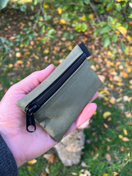 Pocket Wallet In Olive Green Nylon